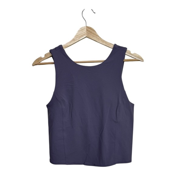 Lululemon Workout Cropped Tank Top Sleeveless Athletic Purple Size 8 - Picture 3 of 9